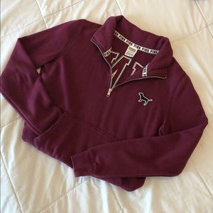 Pink Victoria’s Secret Half Zip Pullover Sweater ✨
